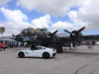 Corvette and B17 F Fortress.JPG